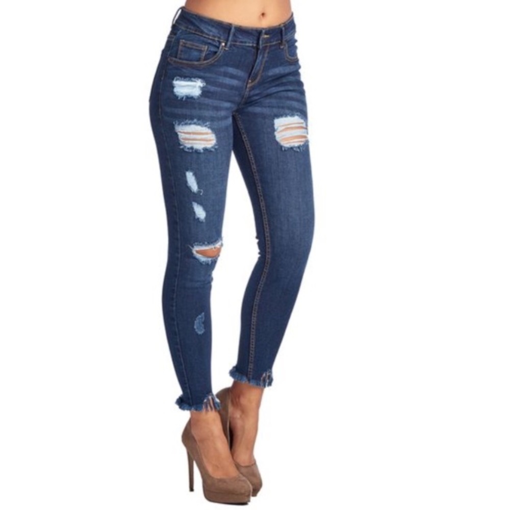 Distressed jeans